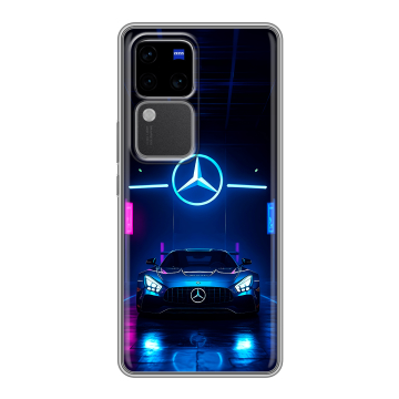 Силиконовый чехол на Vivo V30 Pro с принтом Mercedes Мерседес