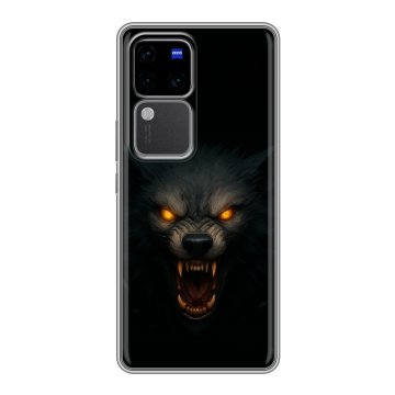 Силиконовый чехол на Vivo V30 Pro с принтом Волк