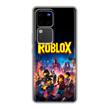 Силиконовый чехол на Vivo V30 Pro с принтом Roblox Роблокс