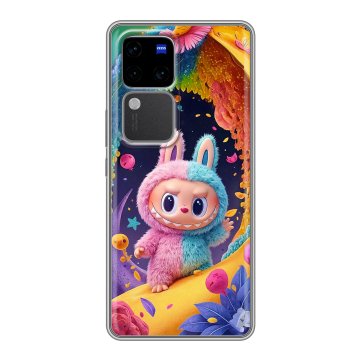 Силиконовый чехол на Vivo V30 Pro с принтом Labubu Лабубу Силиконовый чехол на Vivo V30 Pro с принтом Labubu Лабубу