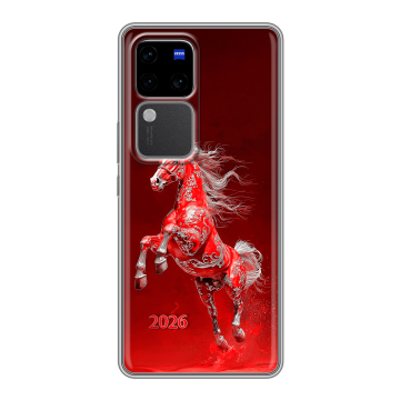 Силиконовый чехол на Vivo V30 Pro с принтом Новый год