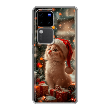 Силиконовый чехол на Vivo V30 Pro с принтом Новый год
