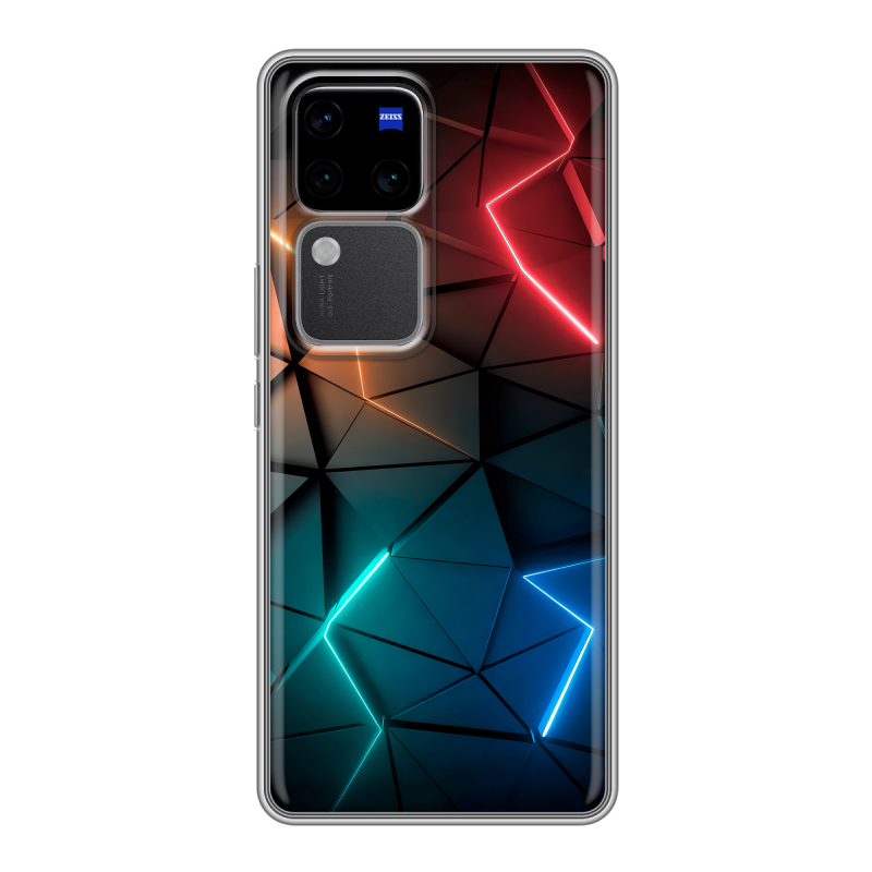 Силиконовый чехол на Vivo V30 Pro с принтом Абстракция неон Силиконовый чехол на Vivo V30 Pro с принтом Абстракция неон