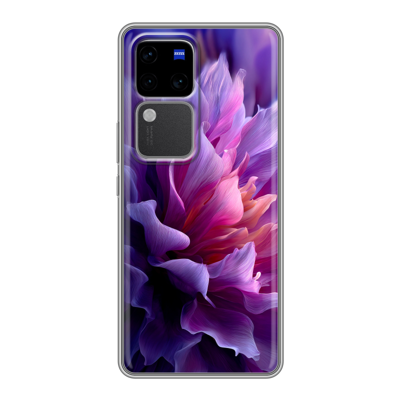 Силиконовый чехол на Vivo V30 Pro с принтом женский цветы Силиконовый чехол на Vivo V30 Pro с принтом женский цветы