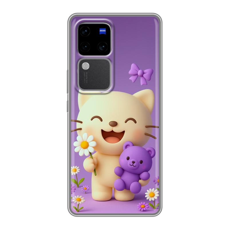 Силиконовый чехол на Vivo V30 Pro с принтом для девочек Силиконовый чехол на Vivo V30 Pro с принтом для девочек