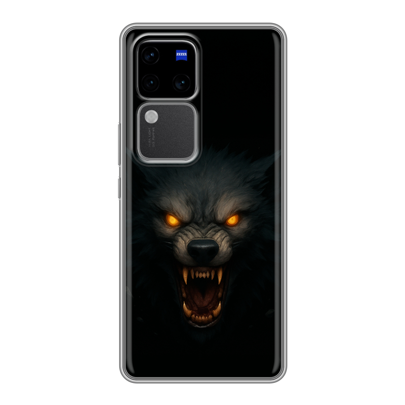 Силиконовый чехол на Vivo V30 Pro с принтом Волк Силиконовый чехол на Vivo V30 Pro с принтом Волк