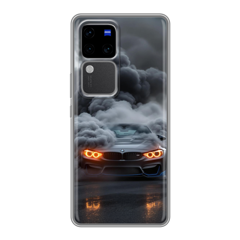 Силиконовый чехол на Vivo V30 Pro с принтом BMW БМВ Силиконовый чехол на Vivo V30 Pro с принтом BMW БМВ
