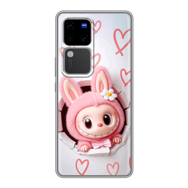 Силиконовый чехол на Vivo V30 Pro с принтом Labubu Лабубу Силиконовый чехол на Vivo V30 Pro с принтом Labubu Лабубу