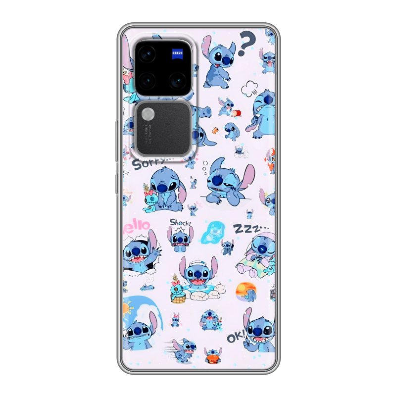 Силиконовый чехол на Vivo V30 Pro с принтом Лило и Стич Силиконовый чехол на Vivo V30 Pro с принтом Лило и Стич