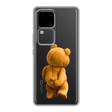 Силиконовый чехол на Vivo S18 с принтом Медведь Силиконовый чехол на Vivo S18 с принтом Медведь