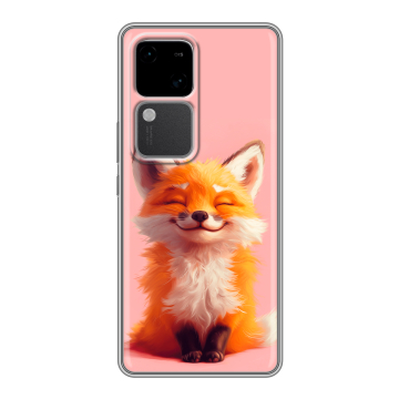 Силиконовый чехол на Vivo S18 с принтом милая лиса Силиконовый чехол на Vivo S18 с принтом милая лиса