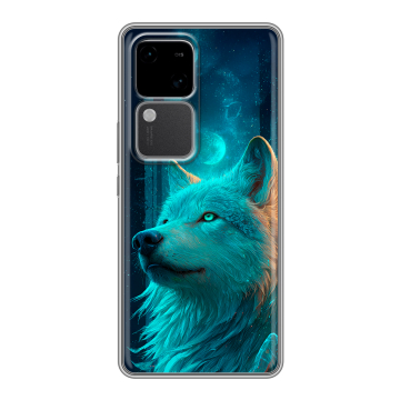 Силиконовый чехол на Vivo S18 с принтом бабочки саккура