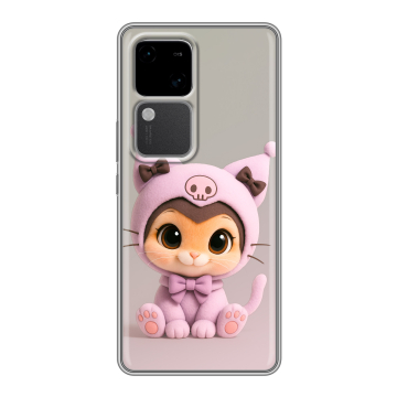 Силиконовый чехол на Vivo S18 с принтом Куроми Kuromi 
