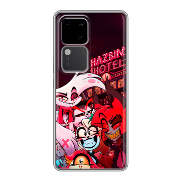 Силиконовый чехол на Vivo S18 с принтом Hazbin Hotel Отель Хазбин Силиконовый чехол на Vivo S18 с принтом Hazbin Hotel Отель Хазбин