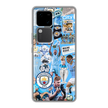 Силиконовый чехол на Vivo S18 с принтом Man City Манчестер Сити