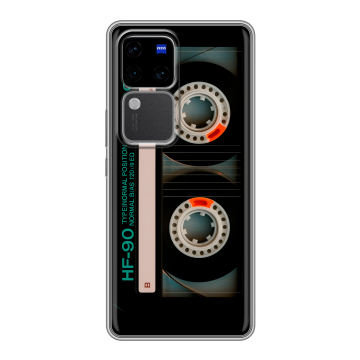 Силиконовый чехол на Vivo S18 Pro с принтом Кассета