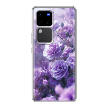 Силиконовый чехол на Vivo S18 Pro с принтом Розы цветы