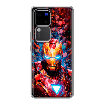 Силиконовый чехол на Vivo S18 Pro с принтом Железный человек Ironman Силиконовый чехол на Vivo S18 Pro с принтом Железный человек Ironman