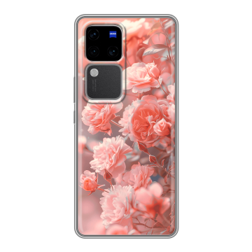 Силиконовый чехол на Vivo S18 Pro с принтом Розы цветы