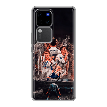 Силиконовый чехол на Vivo S18 Pro с принтом Реал Роналдо Real Ronaldo Силиконовый чехол на Vivo S18 Pro с принтом Реал Роналдо Real Ronaldo