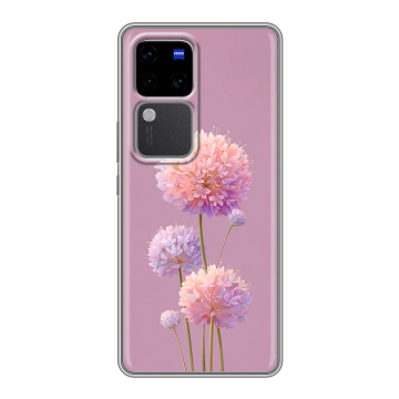 Силиконовый чехол на Vivo S18 Pro с принтом Цветы Силиконовый чехол на Vivo S18 Pro с принтом Цветы