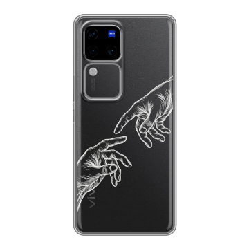 Силиконовый чехол на Vivo S18 Pro с принтом Сотворение мира Силиконовый чехол на Vivo S18 Pro с принтом Сотворение мира