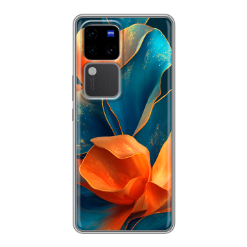 Силиконовый чехол на Vivo S18 Pro с принтом Цветы Силиконовый чехол на Vivo S18 Pro с принтом Цветы