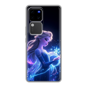 Силиконовый чехол на Vivo S18 Pro с принтом Холодное сердце Frozen Силиконовый чехол на Vivo S18 Pro с принтом Холодное сердце Frozen