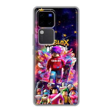 Силиконовый чехол на Vivo S18 Pro с принтом Roblox Роблокс