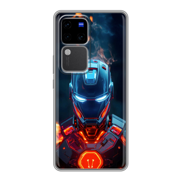 Силиконовый чехол на Vivo S18 Pro с принтом IronMan Железный человек Силиконовый чехол на Vivo S18 Pro с принтом IronMan Железный человек