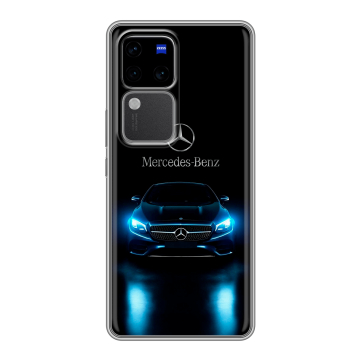 Силиконовый чехол на Vivo S18 Pro с принтом Mercedes Мерседес Силиконовый чехол на Vivo S18 Pro с принтом Mercedes Мерседес