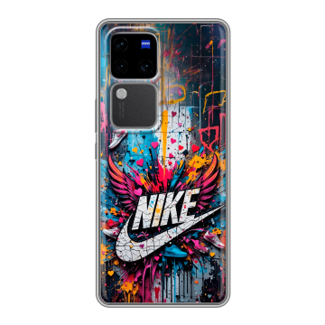 Силиконовый чехол на Vivo S18 Pro с принтом Nike Найк Силиконовый чехол на Vivo S18 Pro с принтом Nike Найк