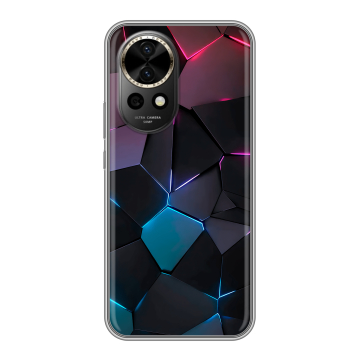 Силиконовый чехол на Huawei Nova 12 Pro с принтом Геометрия неона Силиконовый чехол на Huawei Nova 12 Pro с принтом Геометрия неона