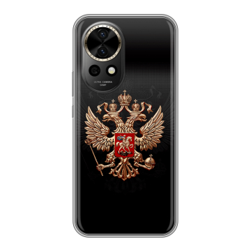 Силиконовый чехол на Huawei Nova 12 Pro с принтом Герб России Силиконовый чехол на Huawei Nova 12 Pro с принтом Герб России
