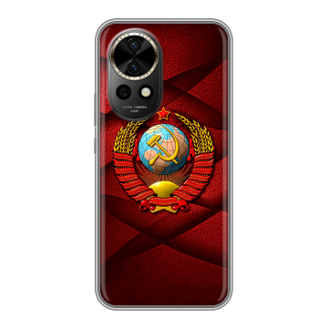Силиконовый чехол на Huawei Nova 12 Pro с принтом Герб СССР Силиконовый чехол на Huawei Nova 12 Pro с принтом Герб СССР