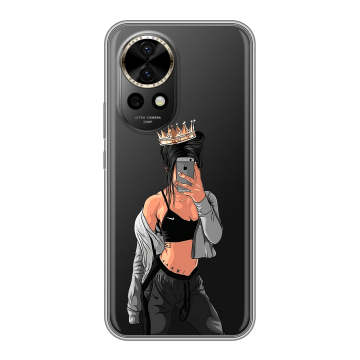 Силиконовый чехол на Huawei Nova 12 Pro с принтом Женские принты Силиконовый чехол на Huawei Nova 12 Pro с принтом Женские принты