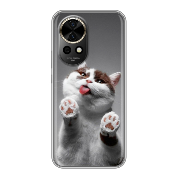 Силиконовый чехол на Huawei Nova 12 Pro с принтом Коты Силиконовый чехол на Huawei Nova 12 Pro с принтом Коты