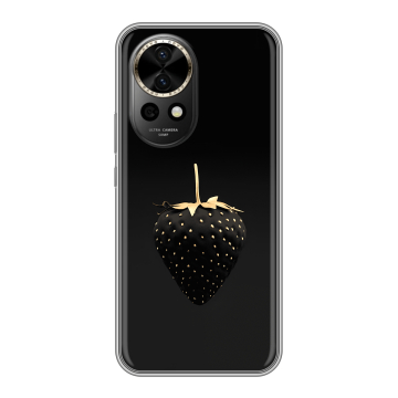 Силиконовый чехол на Huawei Nova 12 Pro с принтом Черная клубника Силиконовый чехол на Huawei Nova 12 Pro с принтом Черная клубника