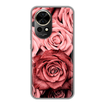 Силиконовый чехол на Huawei Nova 12 Pro с принтом Цветы розы Силиконовый чехол на Huawei Nova 12 Pro с принтом Цветы розы