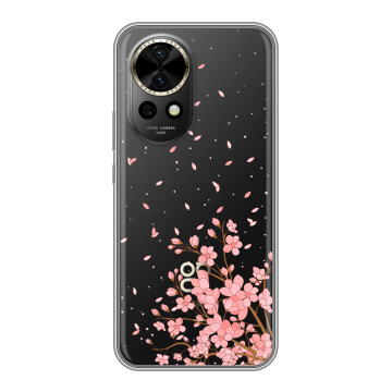 Силиконовый чехол на Huawei Nova 12 Pro с принтом Ветка сакуры Силиконовый чехол на Huawei Nova 12 Pro с принтом Ветка сакуры