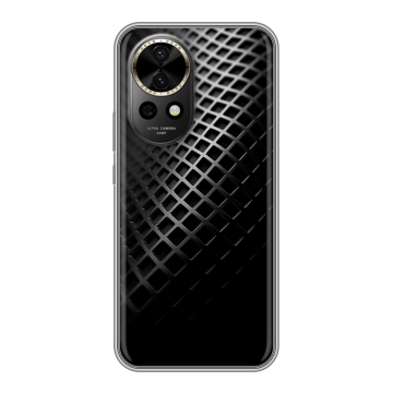 Силиконовый чехол на Huawei Nova 12 Pro с принтом Текстура металла