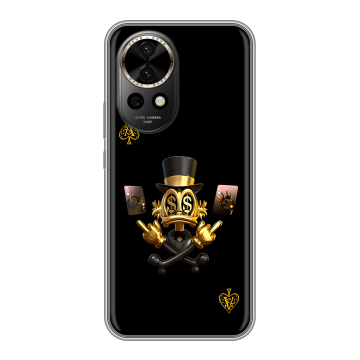 Силиконовый чехол на Huawei Nova 12 Pro с принтом Золотой скрудж макдак