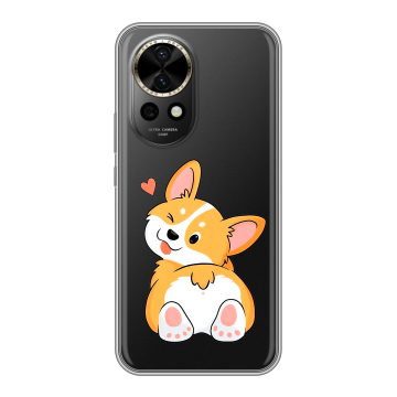 Силиконовый чехол на Huawei Nova 12 Pro с принтом Корги Силиконовый чехол на Huawei Nova 12 Pro с принтом Корги