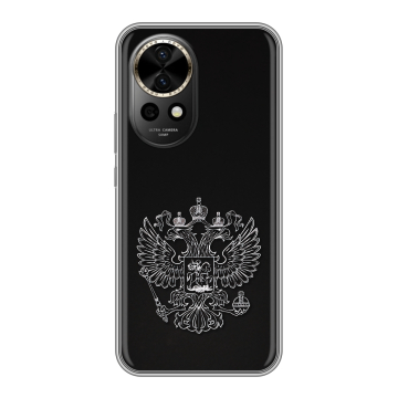 Силиконовый чехол на Huawei Nova 12 Pro с принтом Герб России
