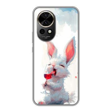 Силиконовый чехол на Huawei Nova 12 Pro с принтом кролик зайчик Силиконовый чехол на Huawei Nova 12 Pro с принтом кролик зайчик