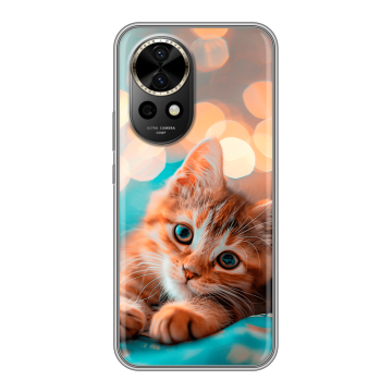 Силиконовый чехол на Huawei Nova 12 Pro с принтом котик Силиконовый чехол на Huawei Nova 12 Pro с принтом котик