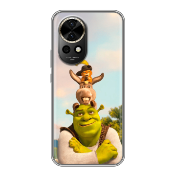 Силиконовый чехол на Huawei Nova 12 Pro с принтом Шрек Shrek
