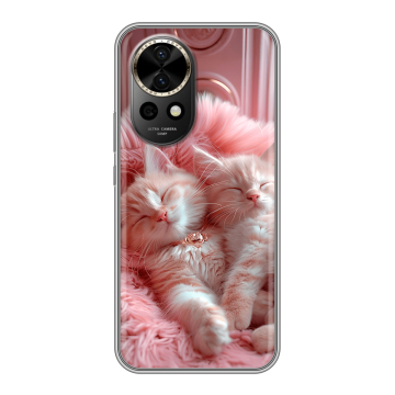Силиконовый чехол на Huawei Nova 12 Pro с принтом котята котики