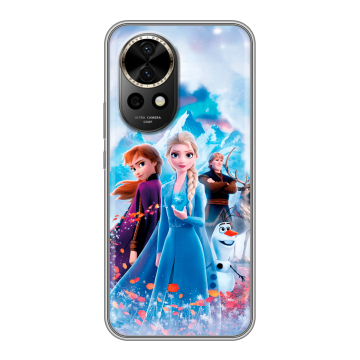 Силиконовый чехол на Huawei Nova 12 Pro с принтом Холодное сердце Frozen