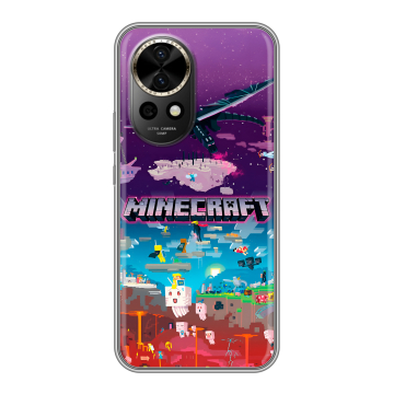 Силиконовый чехол на Huawei Nova 12 Pro с принтом Майнкрафт Minecraft Силиконовый чехол на Huawei Nova 12 Pro с принтом Майнкрафт Minecraft